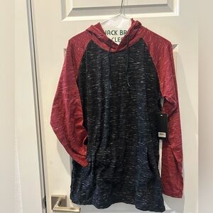 Women's Red and Black Hoodie
